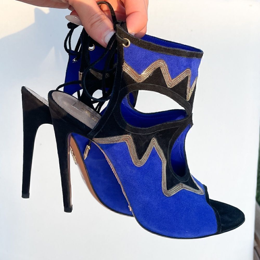 Aquazzura Neiman Marcus Sexy on the Beach Heels size 38.5 - 8.5 - Picture 6 of 8